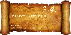 Heffner Gyöngyi névjegykártya