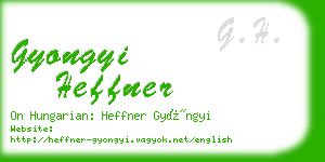 gyongyi heffner business card